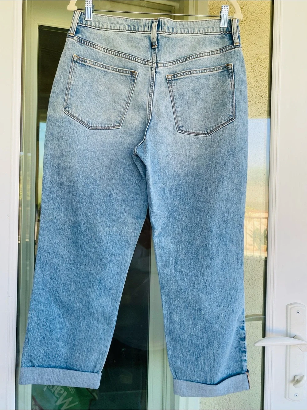 J.Crew Relaxed Boyfriend Jeans Size 28 Light Wash distressed Cuffed Denim